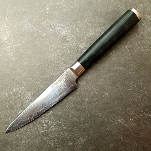 HTC-5 Stainless Damascus 8" Chef Steak Knife, 3.5" Blade 4.5" Handle