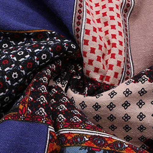 XOWRTE Women's Vintage Coat Oversized Fleece Print Button Maxi Thicken Jacket Winter Cardigan - Thumbnail 6