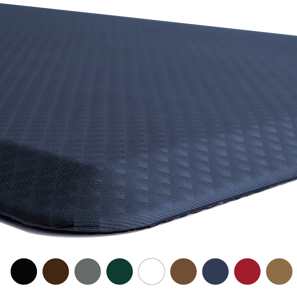 Kangaroo Brands Original 3/4" Anti-Fatigue Comfort Standing Mat Kitchen Rug, Phthalate Free, Non-Toxic, Waterproof, Ergonomically Engineered Floor Pad, Rugs for Office Stand Up Desk, 39x20 (Navy)