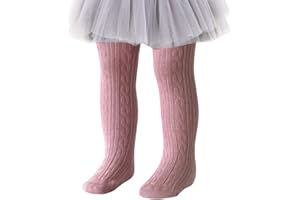 techcity Baby Toddler Girls Tights Seamless Cable Knit Cotton Leggings Pants Stockings for Infant Baby Girl