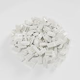 100 Piece Bulk 2x4 Building Bricks, Compatible with Lego, Flat White Bricks