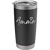 Amma Gifts For Women Grandma Heart Mother's Day Amma Stainless Steel Insulated Tumbler