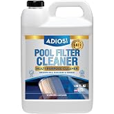 ADIOS! Pool Filter Cleaner for Cartridge DE and Sand, 12X Enzyme Soak 128oz | Liquid Degreaser with Deep Enzyme Cleaning, Concentrated Solution for Multiple Washes, For Pleated Paper Sand and DE Media