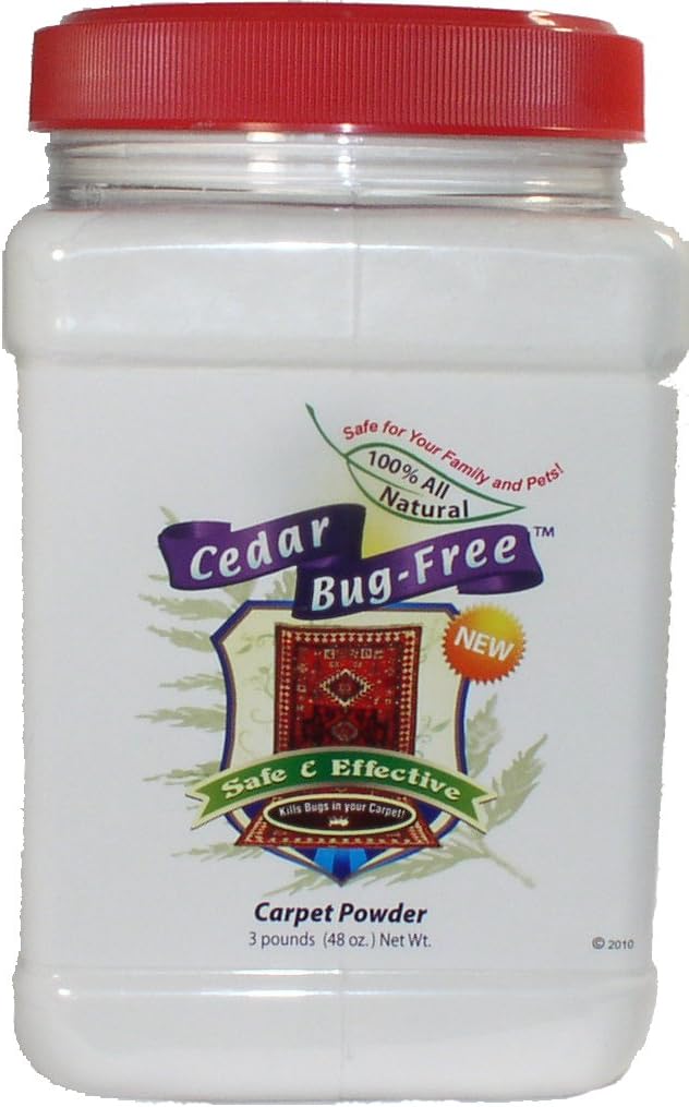 Reviews Flea Powder for Carpets Cedar BugFree Carpet Powder Kills Fleas, Ticks and Bed Bugs