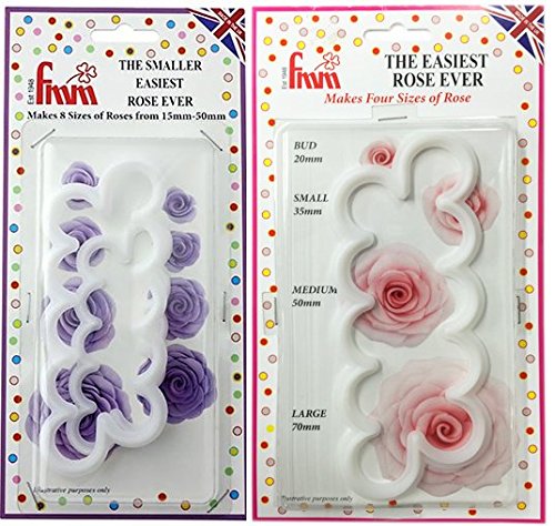 Fmm 'The Easiest Rose Ever' & 'The Smaller Easiest Rose Ever' Icing Cutter Set