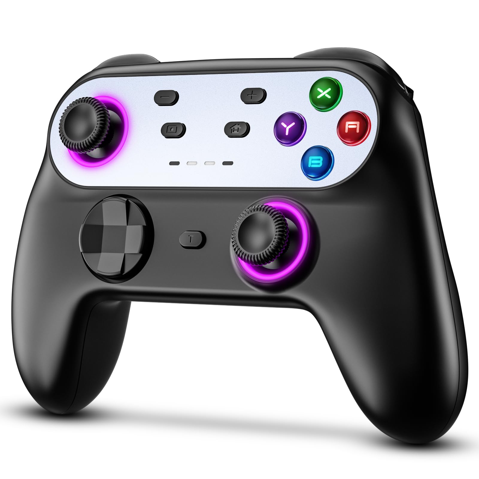 Switch Controller, Wireless Controller for Nitendo Switch/Switch Lite/Switch OLED, Switch Controller Pro with LED Lights, Rechargeable Switch Remote Gamepad with 6-Axis Gyro, Vibration, Turbo