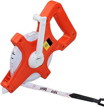 Amazon Co Jp Lookgouグラウンドや運動場のライン引きに メジャー 巻尺 エンジニアスーパー スケール テープメジャー 巻き尺30m 50m 100m 測量用品 メートル フィート表示 大きなものの採寸にも便利 30m Diy 工具 ガーデン