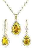Women Jewelry Set Silver/Gold Plated Teardrop
