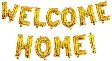 Amazon Welcome Home バルーンバナー 40インチ 手書きスタイルのバルーン フォイル文字バルーン 記念日のお祝い パーティーデコレーション ゴールド インテリア オンライン通販 Amazon Welcome Home バルーンバナー 40インチ 手書きスタイルのバルーン フォイル文字バルーン 記念日のお祝い パーティーデコレーション ゴールド インテリア オンライン通販