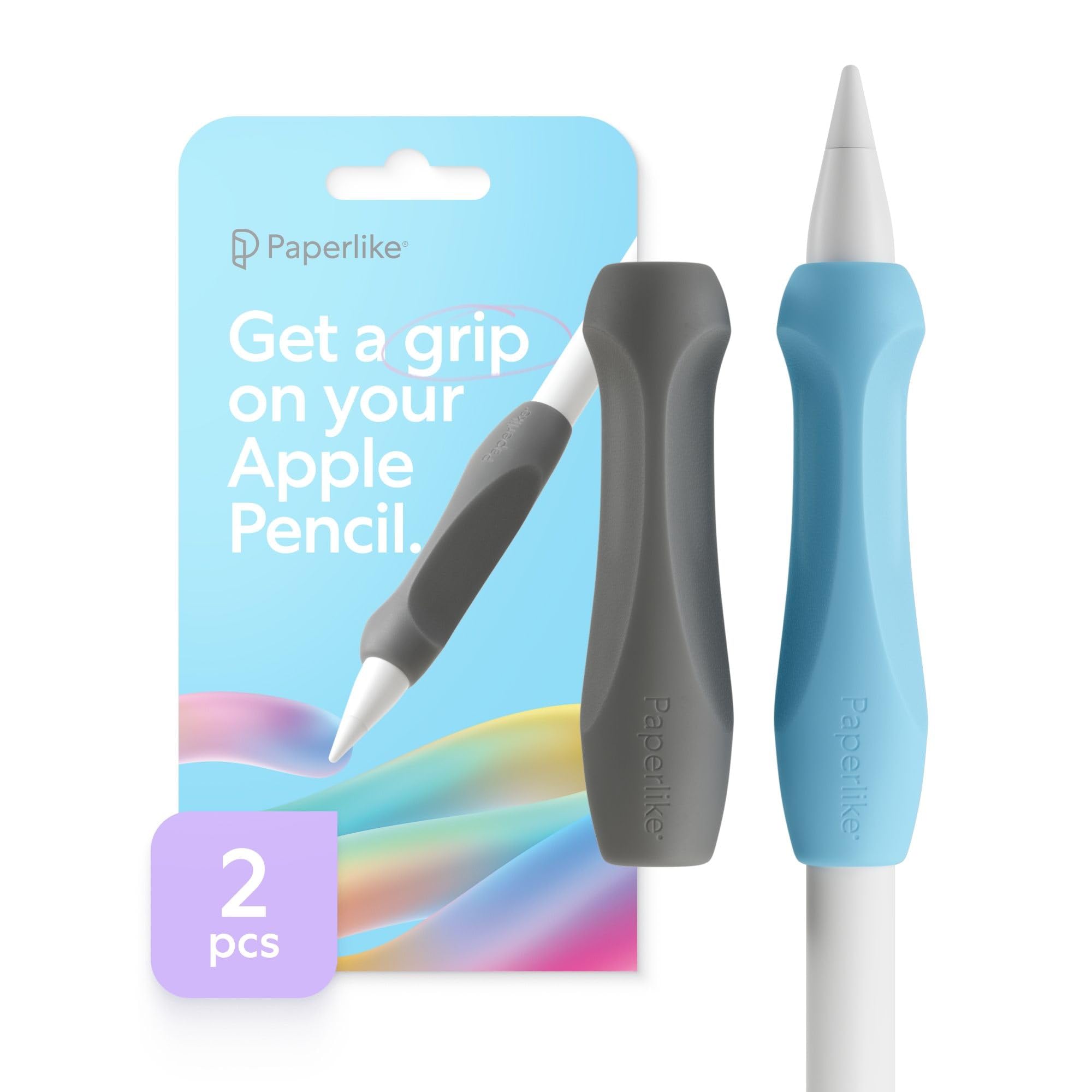 Paperlike® Pencil Grips for Apple Pencil 1st & 2nd Generation, USB-C & Pro - Set of 2 - Ergonomic Precision