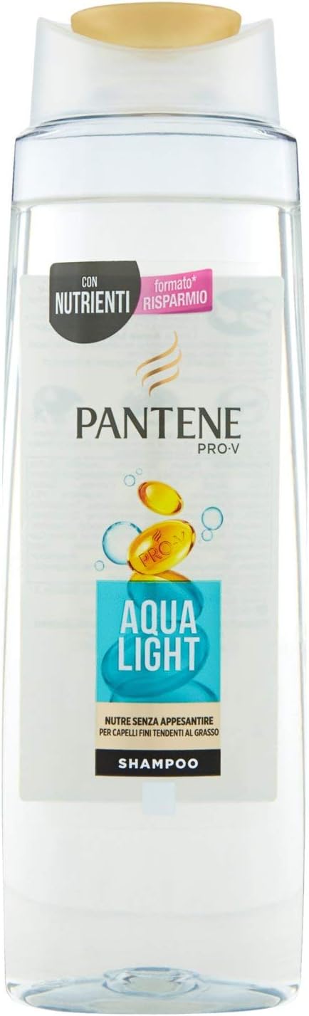 Pantene Aqua Light Shampoo for Thin Hair, white, 270 ml (Pack of 1)