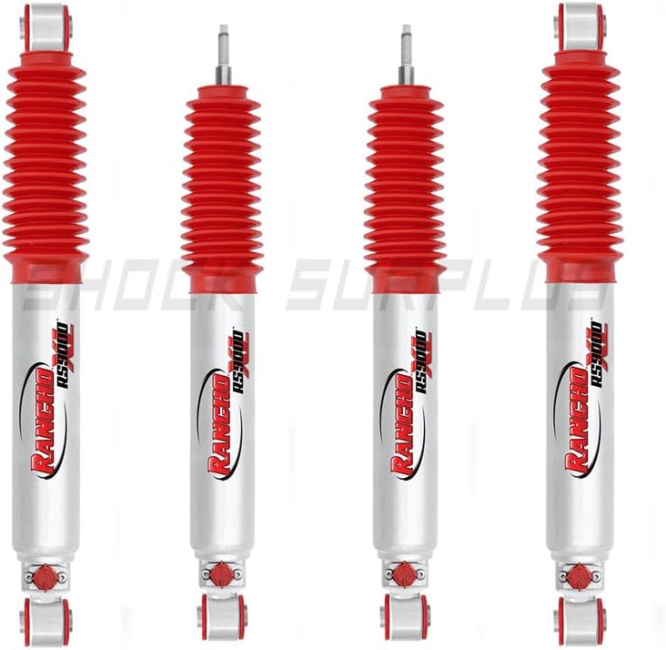 Rancho RS9000XL Adj Shock Set 1986-1996 Jeep Wrangler