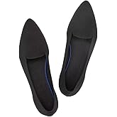 Frank Mully Women's Casual Loafer Flats Slip On Loafer Shoes Comfortable Knit Flat Shoes Classics Pointy Toe Loafer Flats,for Work,Travel