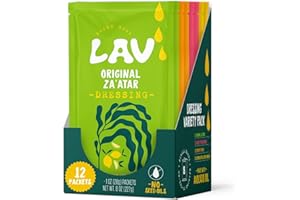 LAV, DRESS WELL. Lav, Dress Well Single-Serve Salad Dressing - Crafted with Avocado Oil & Olive Oil - Armenian-Inspired Flavor - 12 Pack Salad Dressing for Office Lunches & Travel - 1 Oz (VARIETY)
