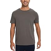 GYS Bamboo-derived Viscose Men's Pajama Tops Summer Short Sleeve Basic Sleep Shirt
