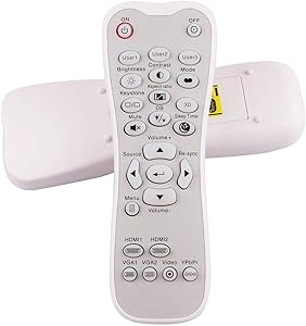 ESolid BR-3003B SP.8ZE01GC01 Projector Remote Control for Optoma HD141X HD142X HD143X HD144X HD152X DH1009 EH200ST GT1080 GT1080DARBEE GT5600 HD26BR HD27E HD27HDR HD28DSE Replacement Controller