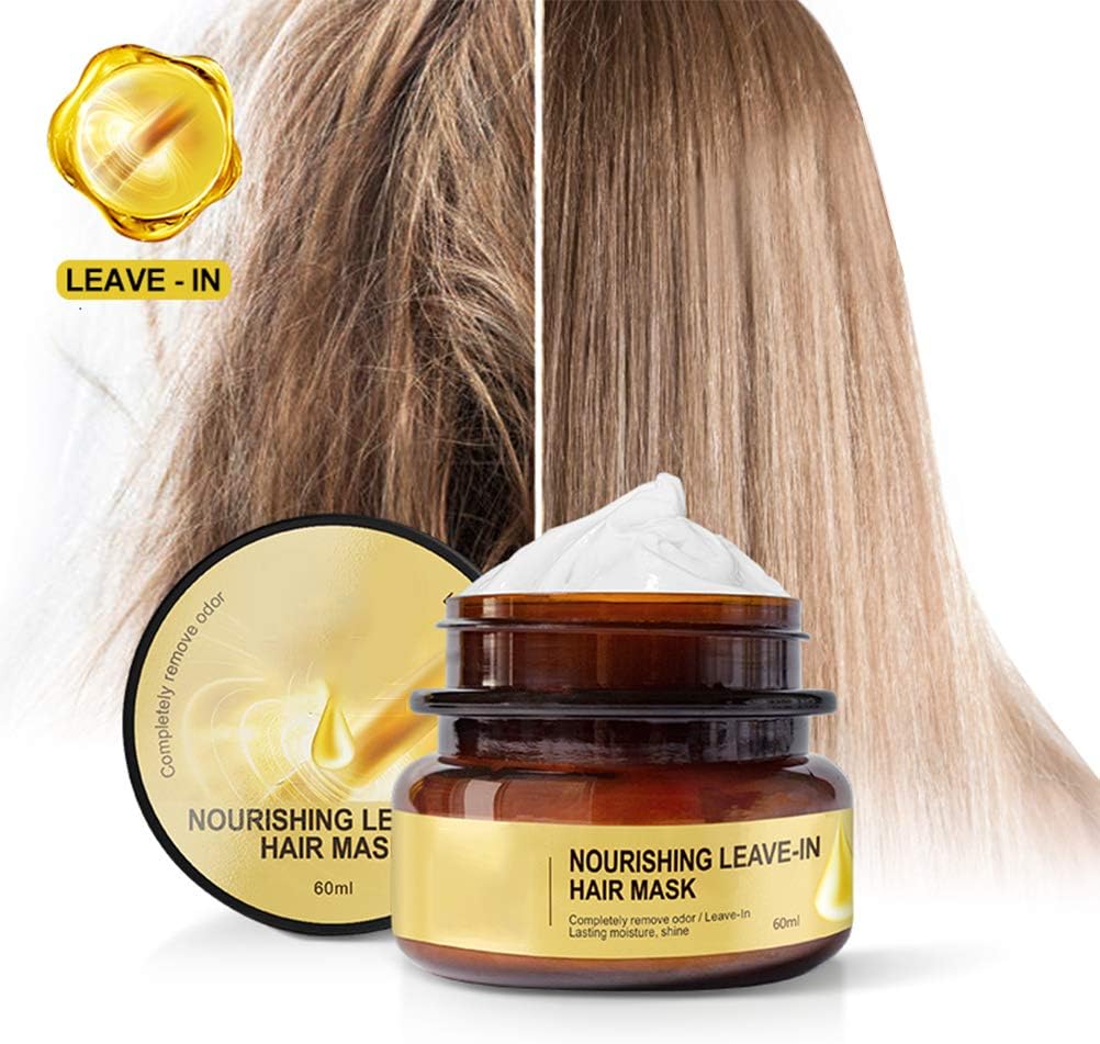 60ml Nourishing Leave-In Hair Mask Completely Remove Odor Lasting Moisture Shine Hair Repairs Frizzy Hair Care
