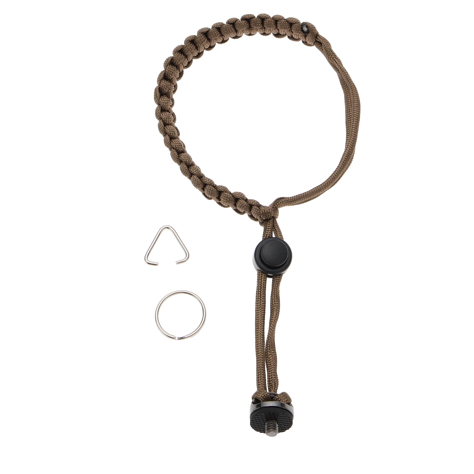 Create idea Camera Wrist Strap With 1/4 D-ring Screw Adjustable Camera Hand Strap Lanyard Compatible with Insta 360 X3 Selfie Sticks Action Cameras Brown