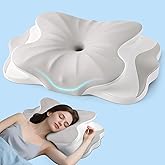 Cervical Neck Pillow - Neck Support Pillows for Sleeping, Contour Memory Foam Pillows for Side, Back & Stomach Sleepers, Ergonomic Neck Pillow with Breathable Cover (Grey)