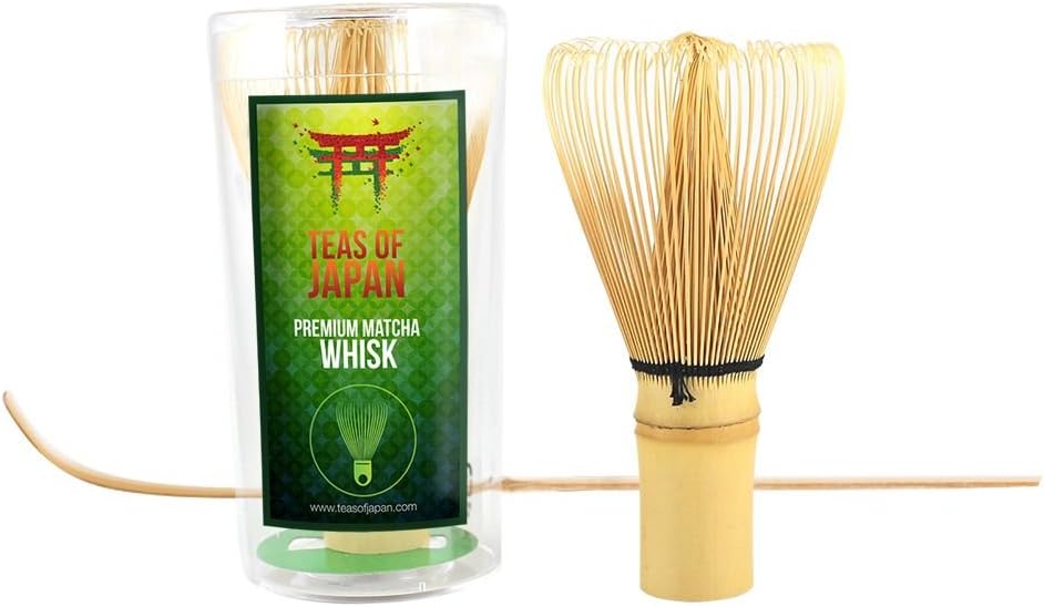 Teas Of Japan® Premium Matcha Whisk, Spoon and Matcha Green Tea 10g Pack - The Ultimate Matcha Starter Set