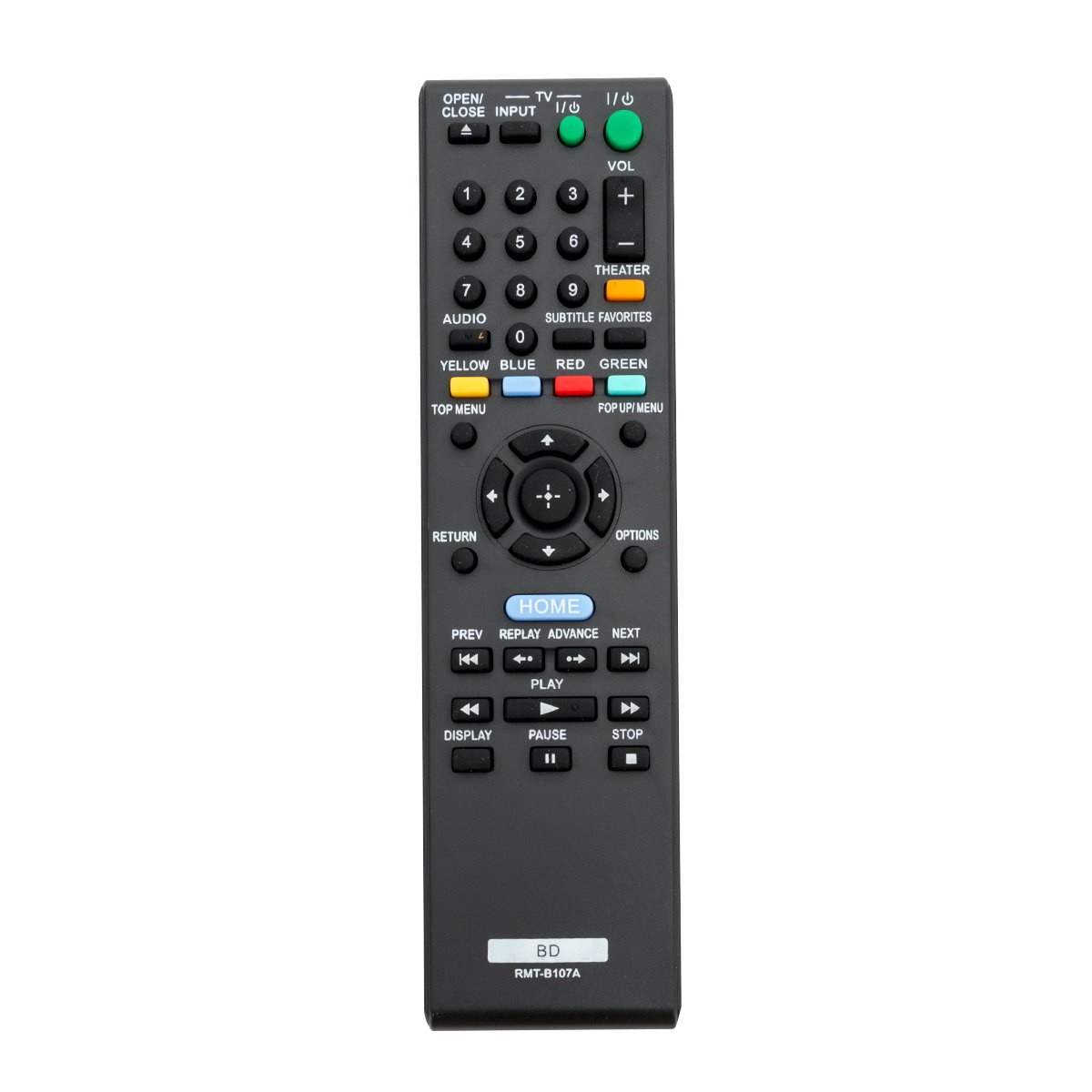 VINABTY RMT-B107A Remote Control replacement fit for Sony BDPBX37 BDPBX57 BDPS270 BDPS370 BDP-S370 BDP-S373 BDPS470 BDP-S470 BDPS570 BDP-S570 BDP-S350 BDP-N460 BDP-S360 BDP-S560 SMT9952 Blu-Ray Player