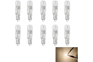 YYTQP 10 PCS T5 Car Wedge Light, 12V 1.2W Miniature Bright Auto Dashboard Gauge Side Light Bulb Lamp, Multifunctional Width I