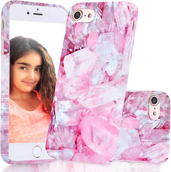 Amazon Co Jp Apple Iphone 7ケース Apple Iphone 8ケース Iphone 7大理石ケース Iphone 8大理石ケース 硬くて厚い御影石 大理石模様の細いアクセサリーカバープロテクター 女性 男性 女の子用 ピンク ブルー大理石 家電 カメラ