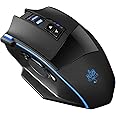 MOJO Silent Dual Mode Wireless Rechargeable Gaming Mouse - Ultra Fast Tournament Level Performance Mouse for PC Gaming w/Adjustable DPI (1000-4800), Custom Software, Macros, and More