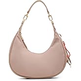 Anne Klein Womens Crescent Shoulder Bag with Detachable Strap, Timeless Taupe