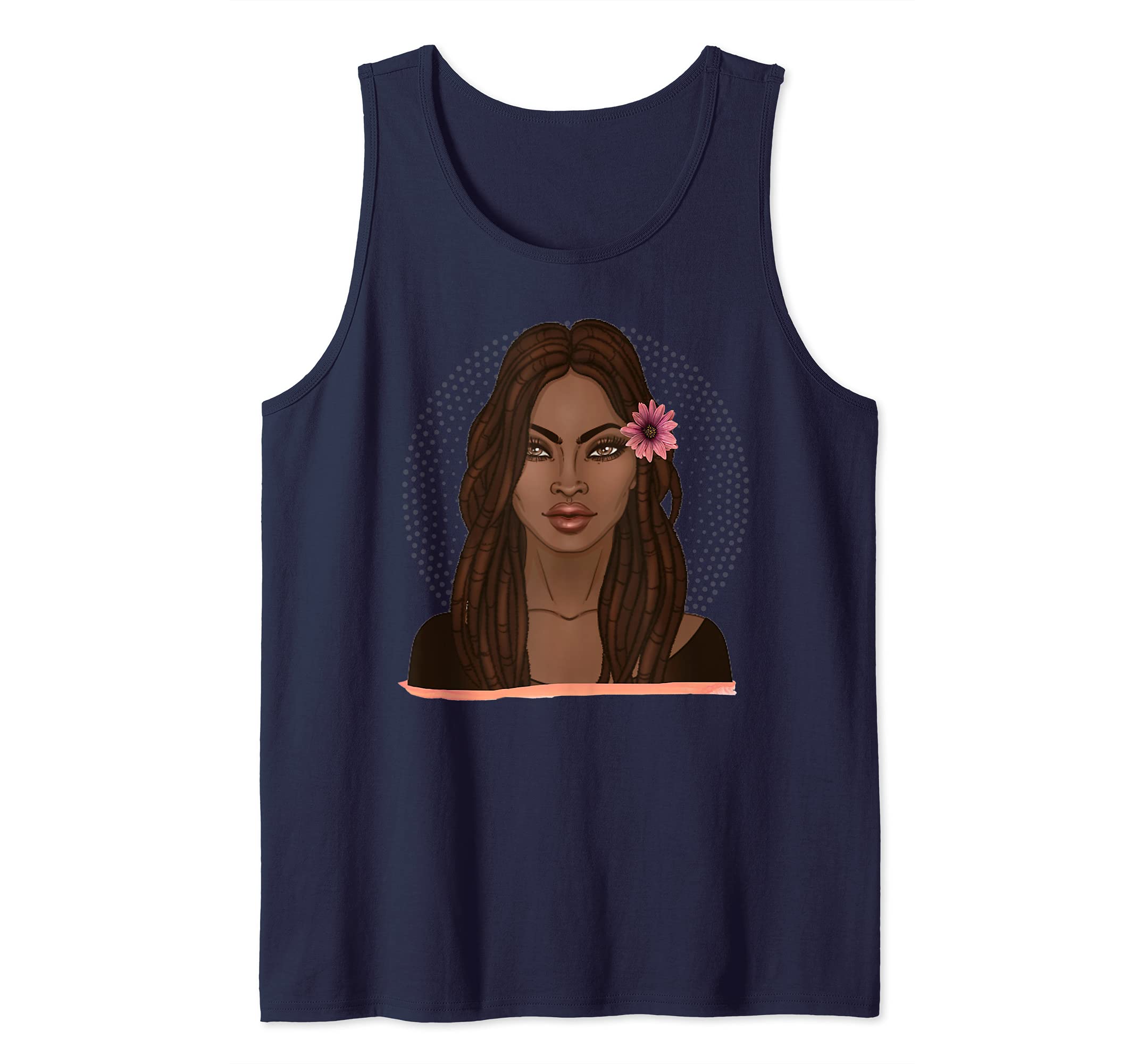 Black Girl Afro Art Hair African American Women Tank Top
