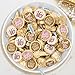 DISTINCTIVS Pink and Gold Sweet 16 Birthday Party Favor Chocolate Kisses Candy Stickers, Sweet Sixteen Stickers - 180 Count