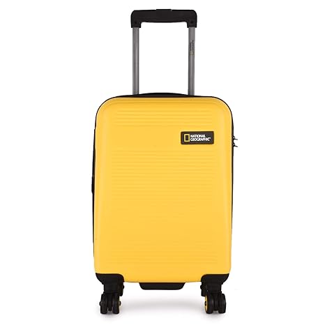 yellow hand luggage