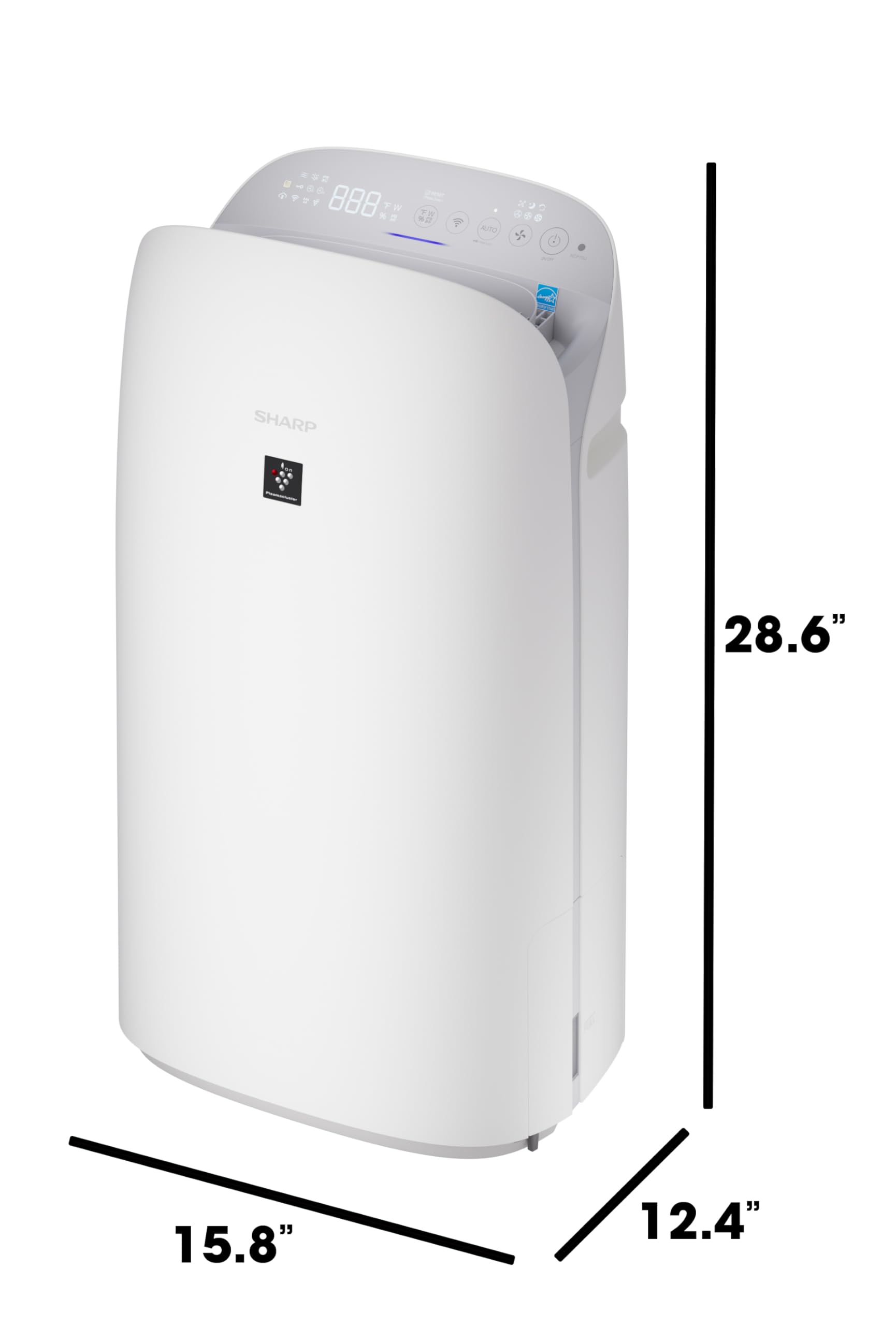 SHARP Smart Air Purifier and Humidifier compatible w/Alexa & Google Asst. Plasmacluster™ Ion Technology & Triple Filtration, incl True HEPA Filter. Covers up to 1,913 sq. ft. for Large Room. KCP70UW