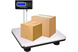 WWAHUAYUAN Accurate Shipping Scale 440-660lbs LCD Digital Postal Scale Portable Stainless Steel Platform Heavy Duty Scale for Home Post Office Industrial Warehouse (660 lbs)