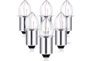 Mudder 6 Pieces 6-Volt/ 4D-4.8-Volt 0.75A Bayonet Base Krypton Replacement Bulb Flashlight Bulbs
