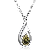 Sariel 925 Sterling Silver Cremation Jewelry Memorial CZ Teardrop Ashes Keepsake Urns Pendant Necklace for urn Necklaces Ashes Jewelry Gifts