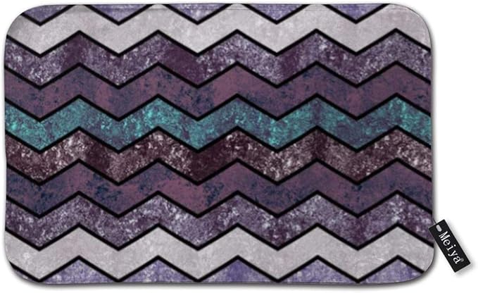 Alfombra de baño antideslizante de espuma de coral, con diseño de ondas