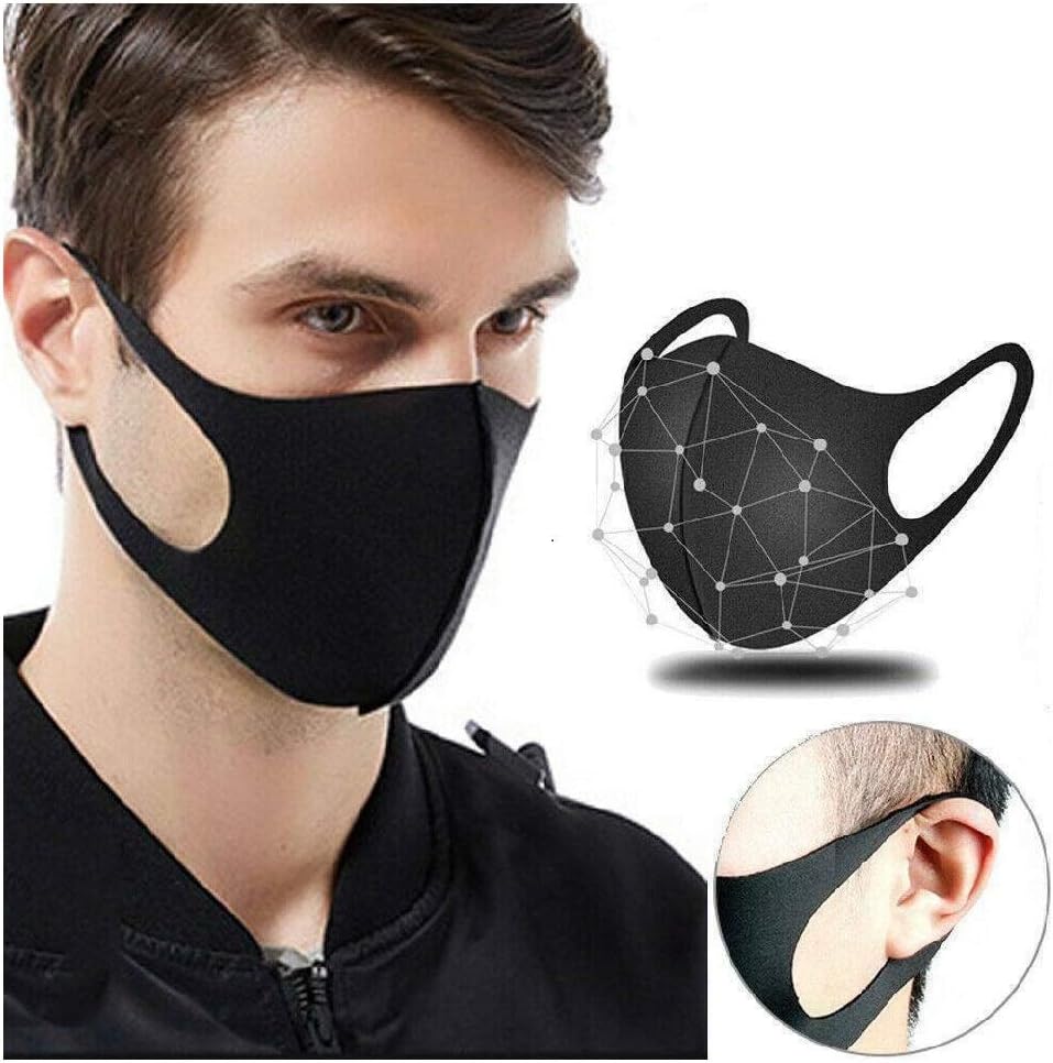 Anti Dust 𝐌𝐀𝐒𝐊 Face Mouth 𝐌𝐀𝐒𝐊, Polyurethane Anti Pollution Air Purifying PM2.5 𝐌𝐀𝐒𝐊, Fashion Reuseable Washable Outdoor Cycling Unisex 𝐌𝐀𝐒𝐊 1/3/5/10/20pc (3pcs)