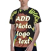 Unisex 3D Custom T Shirts Double-Sided Design Personalized Short Sleeve Tee for Men Women Youth Design Your Own Shirt