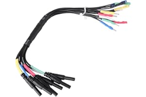 The 6-Way Universal Breakout 6 Channel Leads HT306 for Auto Diagnostic Oscilliscope Set and OThe r Oscilloscopes(Black)