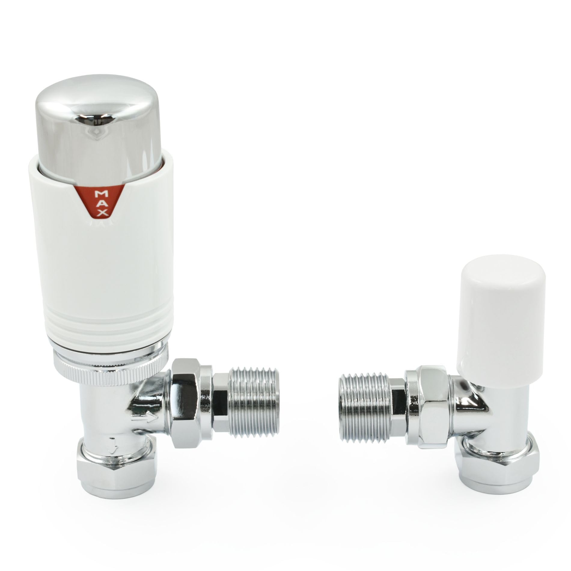 Thermostatic Radiator Valve Angled TRV White – Style