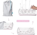 Termichy Baby Bottle Drying Rack Large Capacity Pink with Removable Tray view 5