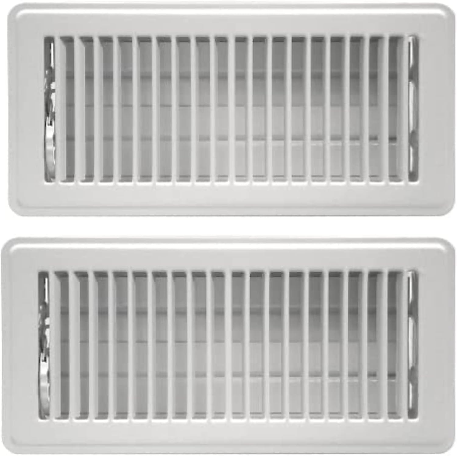 Registers, Grilles & Vents - Rocky Mountain Goods Vent Cover for Home Floor 4” x 12” (White Pack of 2) - Heavy Duty Metal - Walkable Floor Register Air Vents - Easy Adjust Airflow
