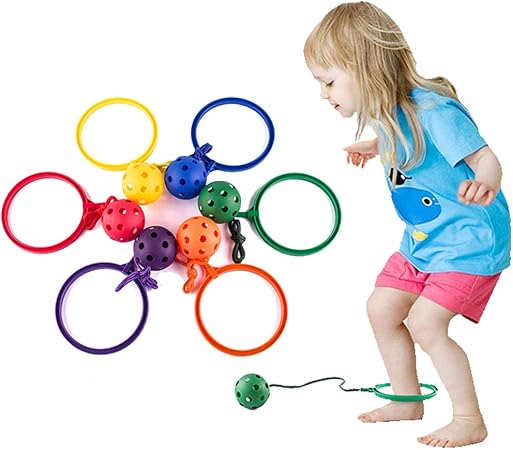 Amazon Pao Pao スキップボール 屋外屋内 跳跳運動フィットネスおもちゃ 足首リング スイ ングボール 子供 スキップジャンプボール玩具 全6個 スポーツゲーム おもちゃ