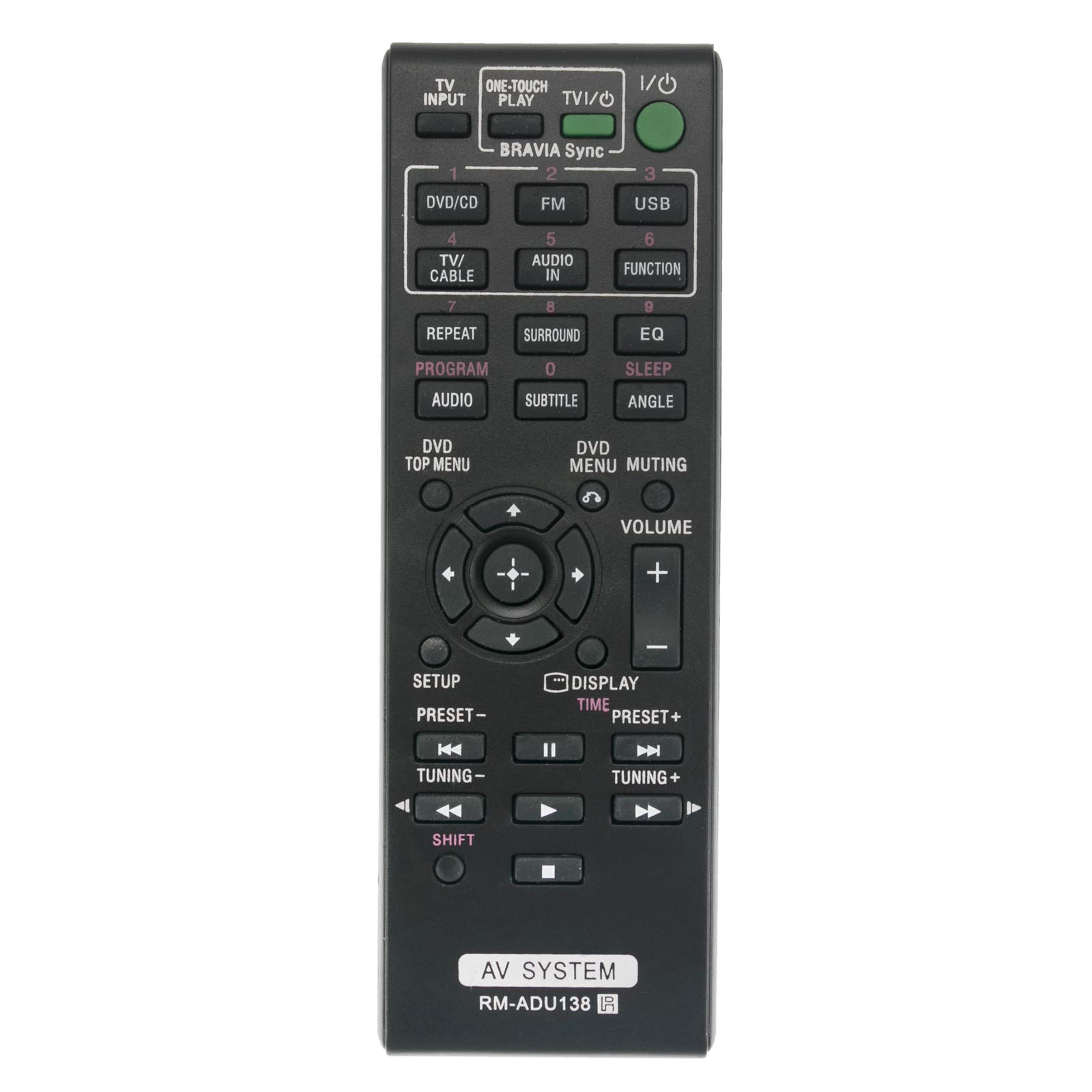 VINABTY RM-ADU138 Remote Control Replacement fit for SONY DAV-TZ140 DAVTZ140 HBD-TZ140 SS-WS121 SS-CT121 SS-TS121 AV System