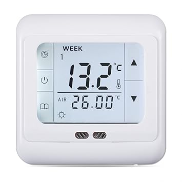 FLOUREON digital Thermostat 3A Raumthermostat programmierbar Raumtemperaturregler für Fussbodenheizung Wasser Heizung Wandhei