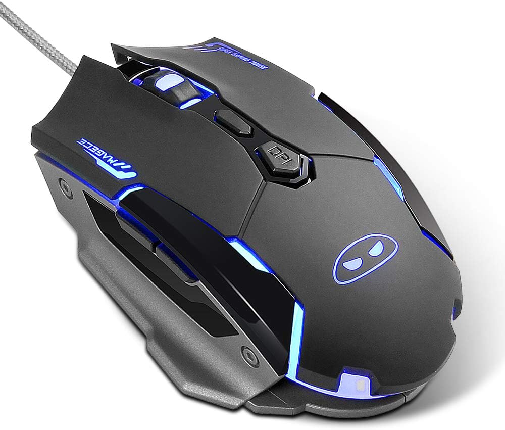 MageGee Wired Gaming Mouse with Adjustable DPI, Colorful Backlight for