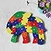 DOUYYE Counting Elephant Wooden Letters and Numbers Jigsaw Puzzles, Family Game for Kids,Interactive Educational Toys for 3 4 5 Years Old and Up Toddler Boys Girls Preschool Children, Birthday Gift