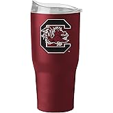 Logo Brands NCAA South Carolina Gamecocks 30oz Flipside Powder Coat Stainless Steel Tumbler - Insulated, Keeps Drinks Hot/Cold for Hours, High Lip Slider Lid