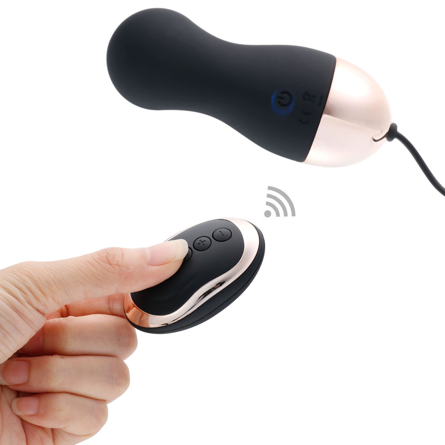 Badboy Wireless Remote Control Beads Egg Vibrator Black Silicone G-spot Vibrating Bullet Viberate for Women Couple Rechargeable&Waterproof